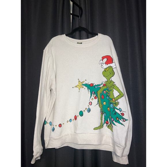 Ugly Christmas Sweater Xmas Sweatshirt Crewneck Size XXL Grinch - Picture 1 of 3